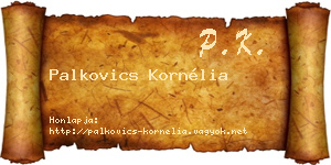 Palkovics Kornélia névjegykártya